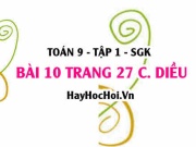 Bài 10 trang 27 Toán 9 tập 1 Cánh Diều